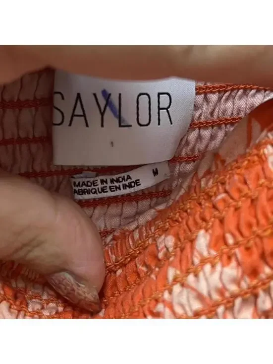 Saylor Linley ruffle layered maxi dress in an orange floral print - Picture 5 of 6